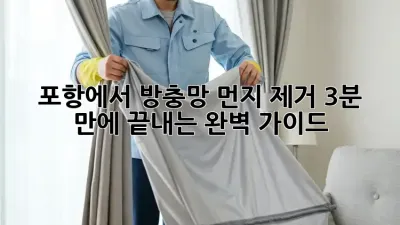 🏡 포항에서 방충망 먼지 제거, 3분 만에 끝내는 완벽 가이드 🧽